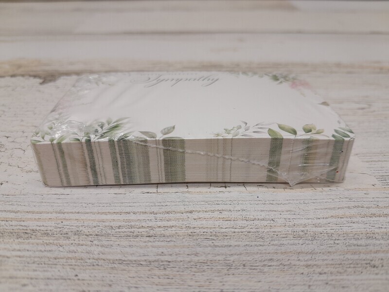 50pc Enclosure Cards w/Deepest Sympathy (Foliage Border)