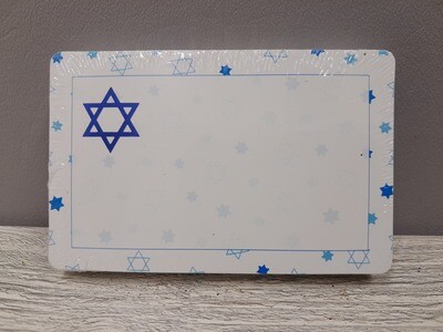 50pc Enclosure Cards Star of David Blue