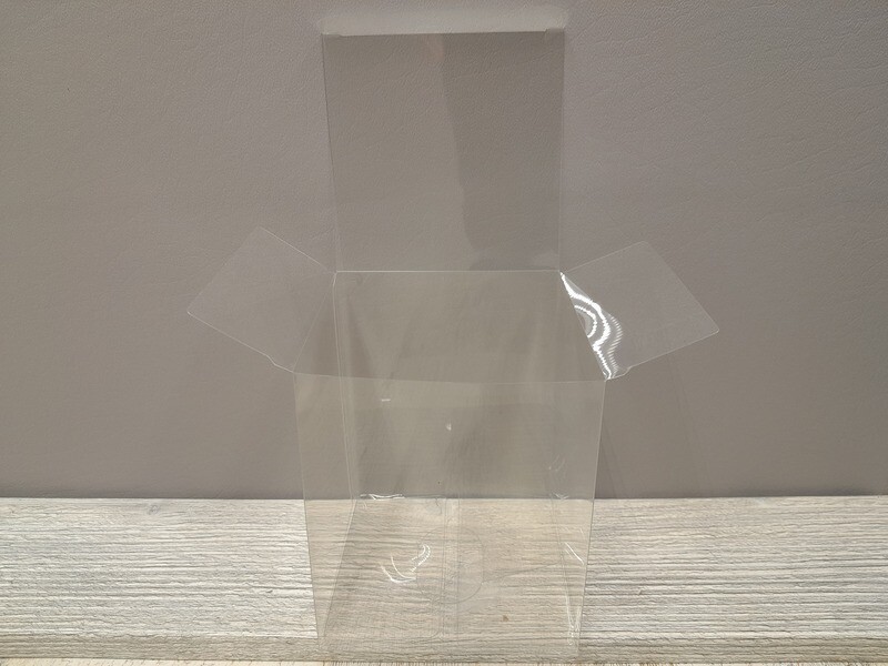 12pc 3.75&quot;x3.75&quot;x4.5&quot; Rectangle PVC Gift Boxes Clear