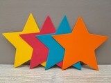 12pc 5.5&quot; Foam Star Cutouts Multi