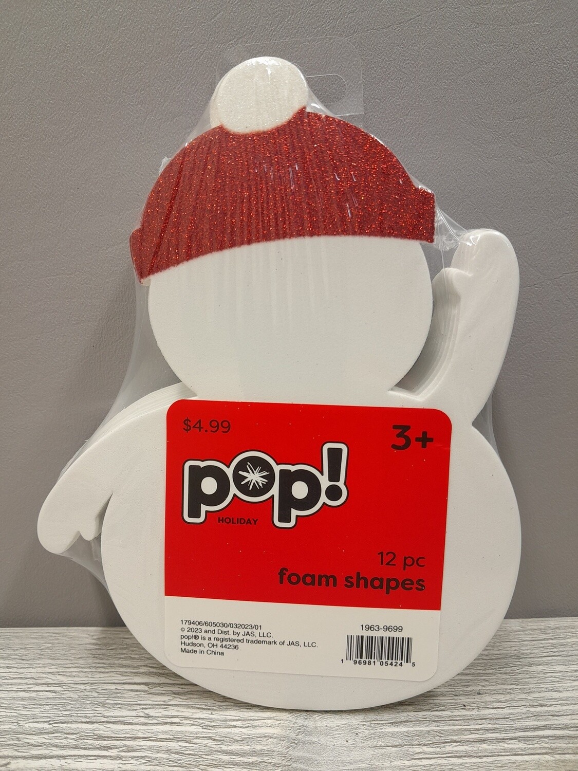 12pc 5.5&quot;x7&quot; Foam Snowman