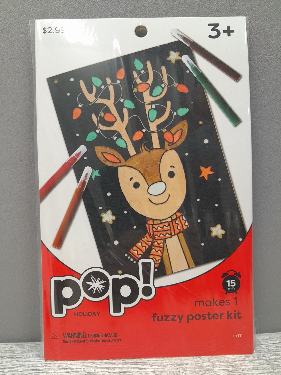 6&quot;x9&quot; Fuzzy Poster Coloring Kit Reindeer