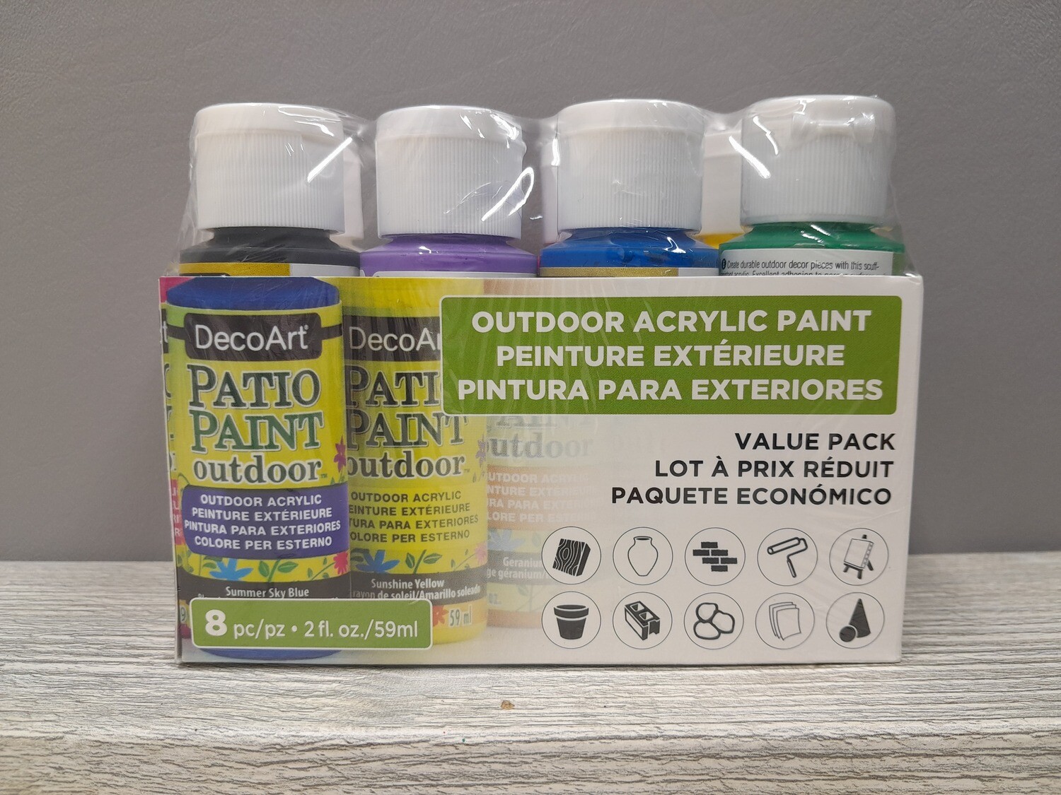 8pc 2oz Patio Paint Multi