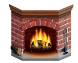 37&quot;x25&quot; Stand Up Brick Fireplace