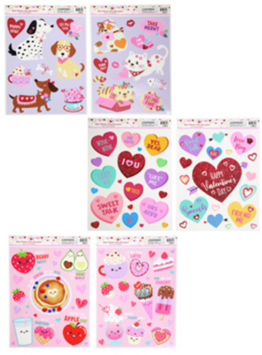 Valentine Window Clings Assorted