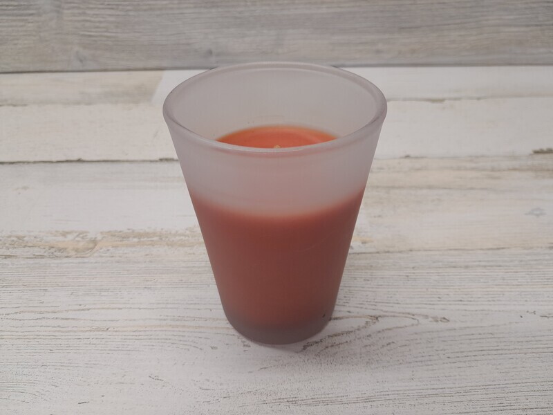 1 Wick Large Frosted Jar Candle Orange Cinnamon