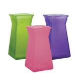 6.75&quot; Gathered Vase Matte Assorted (Glass)