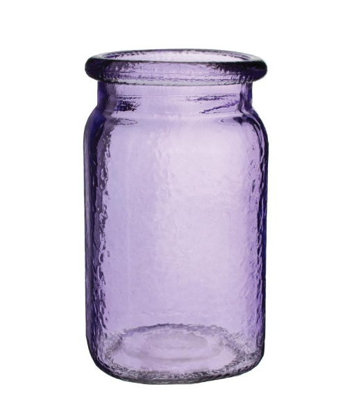 6.5&quot; Hammered Jar Purple (Glass)