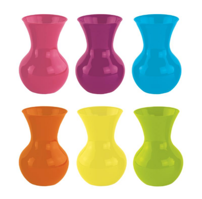 7&quot; Sweetheart Vase Assorted (Plastic)