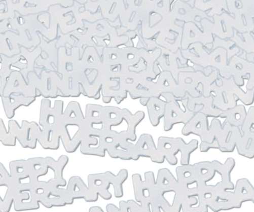 1/2oz Happy Anniversary Confetti Silver