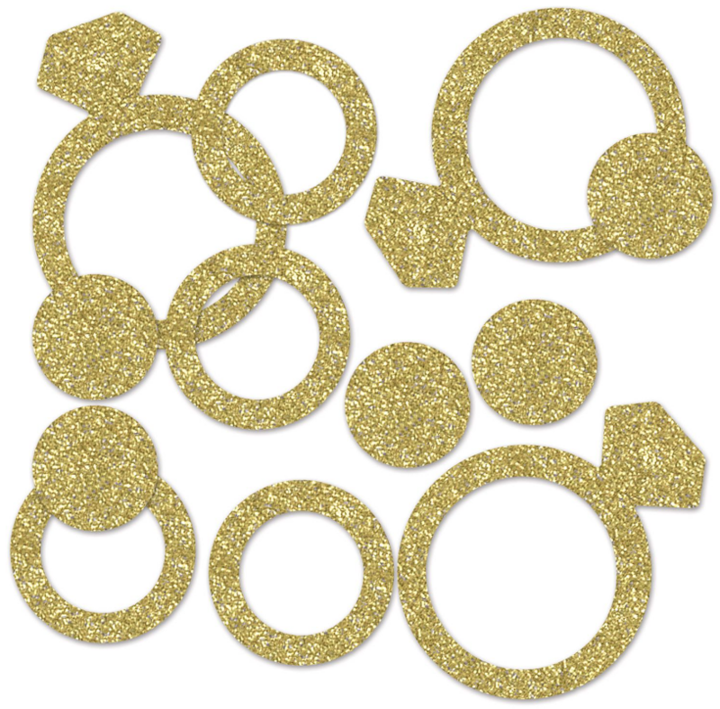 1/2oz Diamond Ring Confetti Gold