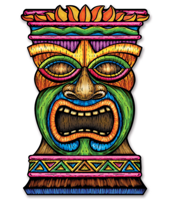 24&quot;x36&quot; Jumbo Double Sided Tiki Cutout