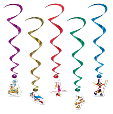 5pc 35&quot; Hanging Circus Whirls