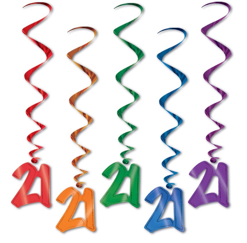 5pc 36&quot; &quot;21&quot; Whirls Multi