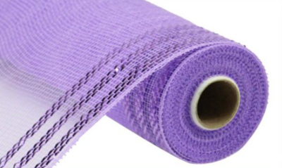 10&quot;x10yd Border Stripe Mesh Lavender