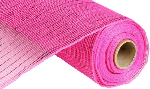 10&quot;x10yd Metallic Deco Mesh Hot Pink