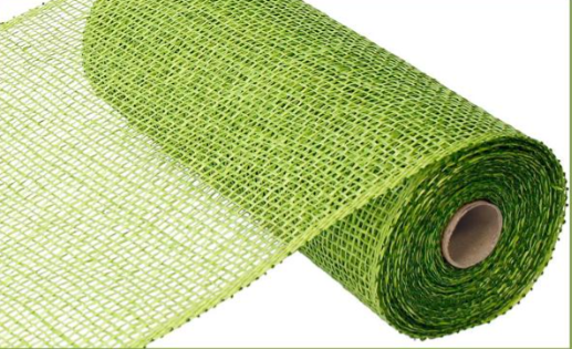 10&quot;x10yd Poly Burlap Mesh Lime