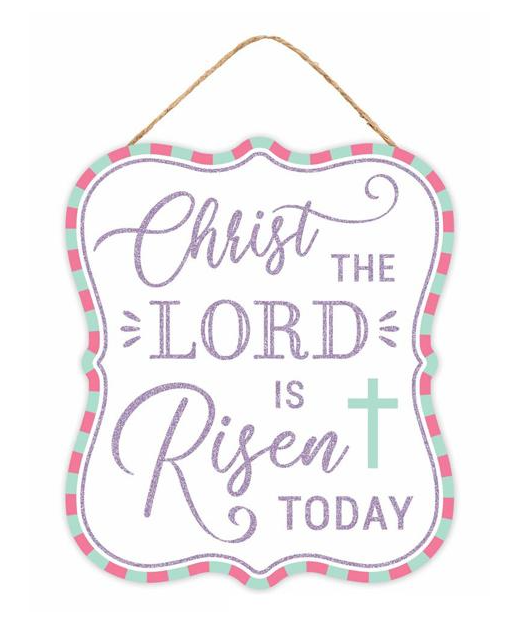 10.5&quot;x9&quot; The Lord Has Risen Glitter Sign