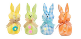 7.5&quot; Stuffed Easter Bunny Table Décor Assorted