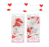 6&#39; 10 Lite Led Valentine String Lights Hearts/Lips (Batteries Not Included) Assorted