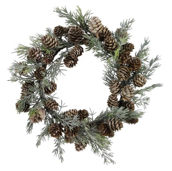 11&quot; Pinecone/Juniper Candle Ring