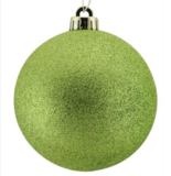 120mm Glitter Ornament  Lime