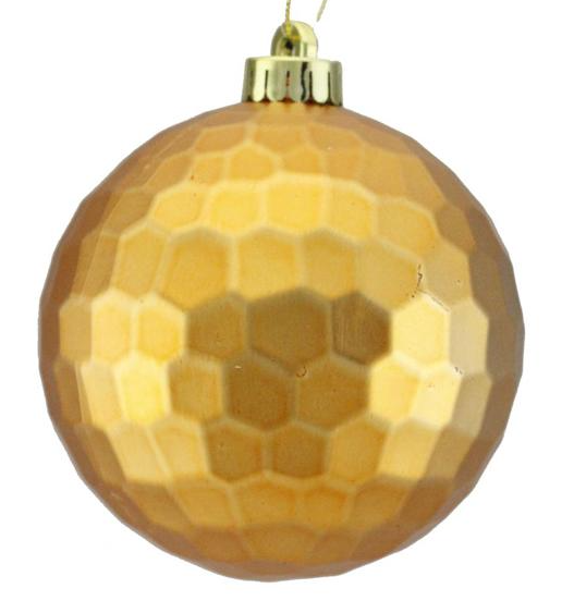 120mm V.P. Plastic Honeycomb Ornament Matte Dark Gold