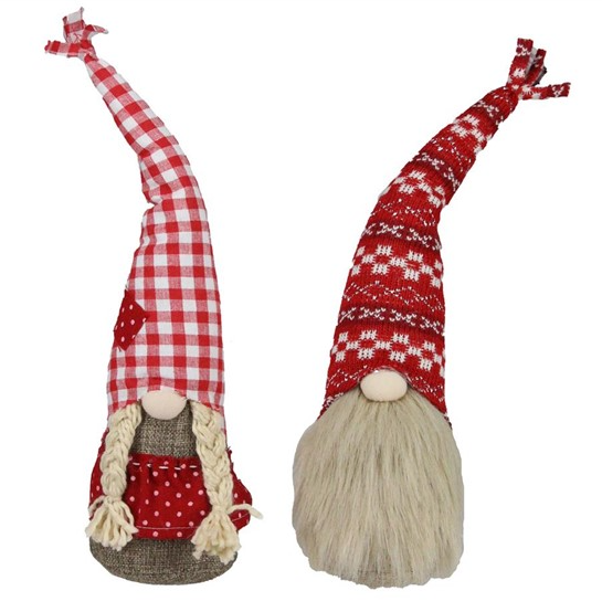 14.5&quot; Gingham Gnome Assorted