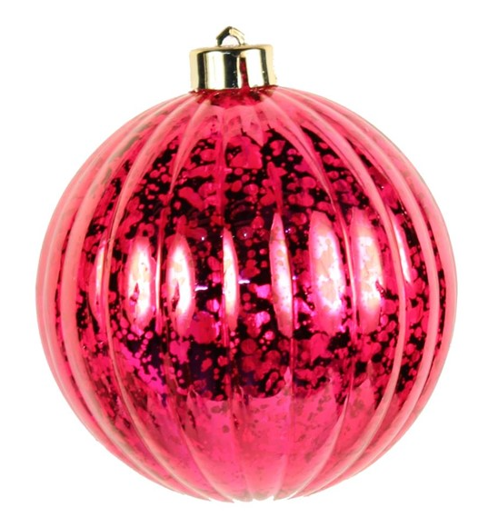 150mm Vertical Stripe Ornament Fuchsia