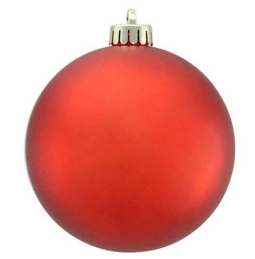 150mm V.P. Smooth Ornament Matte Red