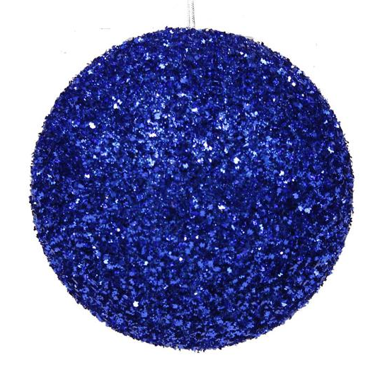 150mm Glitter Ornament Royal