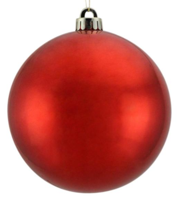 80mm V.P. Smooth Ornament Red