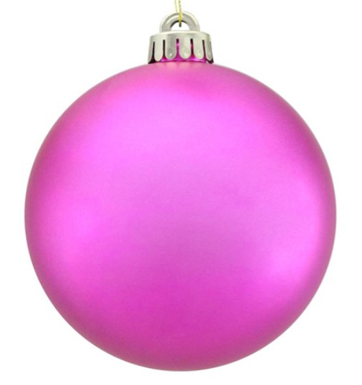 80mm V.P. Smooth Ornament Matte Fuchsia