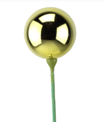 80mm Ball on Wire Pick Gold