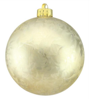 150mm Feather Smooth Ornament Champagne