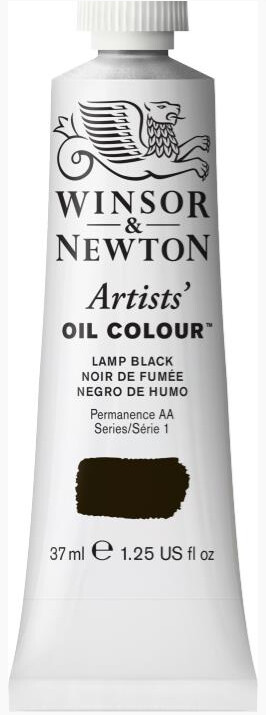 37ml Winsor &amp; Newton Artist Oil Color Lamp Black