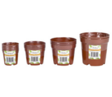 Round Planter Seedling Starter Pots Terracotta Assorted (Plastic)