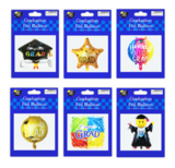 31.5&quot; Graduation Foil Balloon w/Straw Assorted