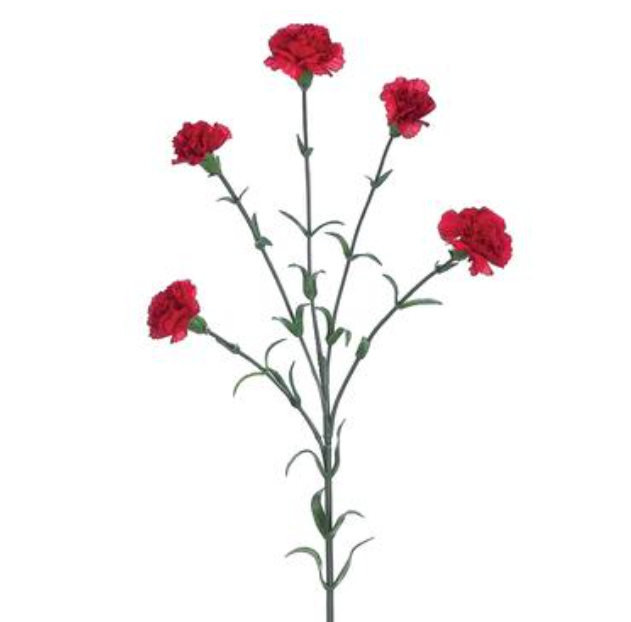 27.5&quot; Mini Carnation Spray Crimson