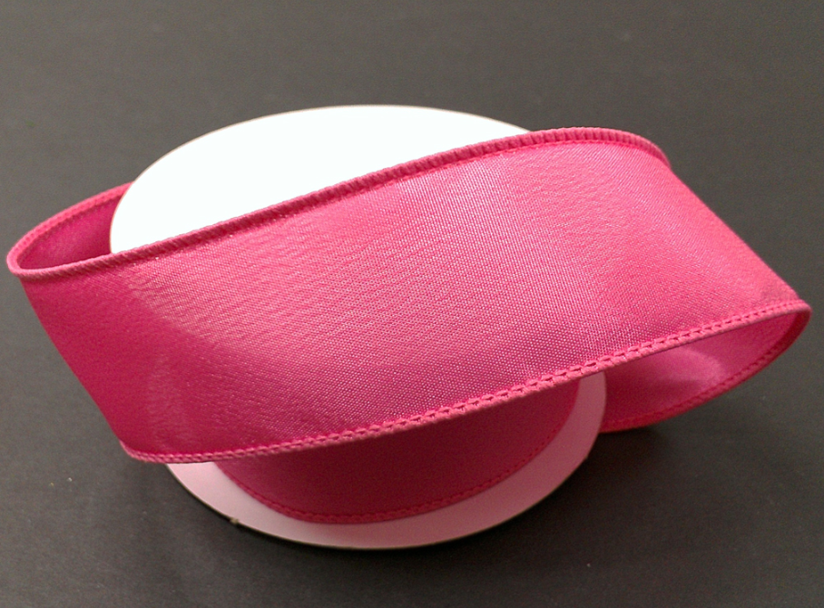 1.5&quot;x10yd Wired Satin Hot Pink