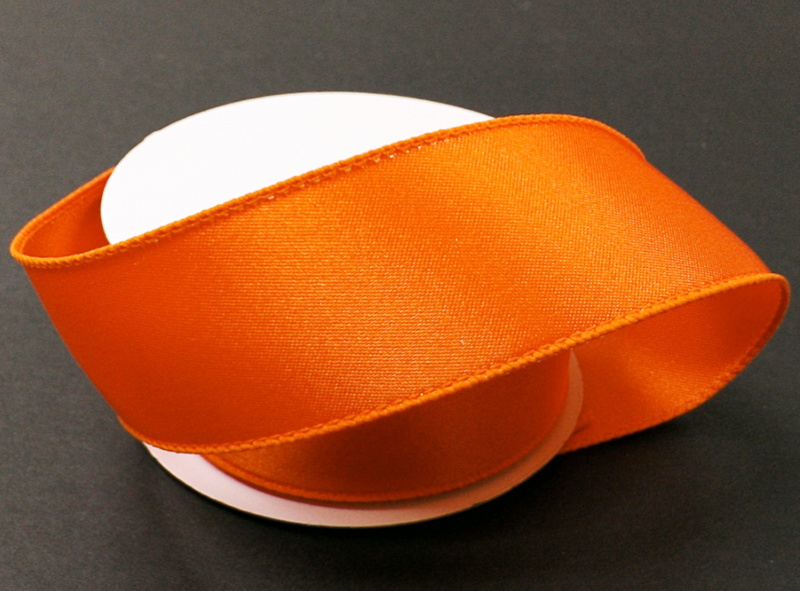 1.5&quot;x10yd Wired Satin Orange