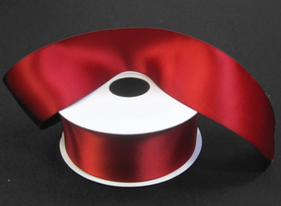 1.5&quot;x25yd Double Faced Satin Burgundy