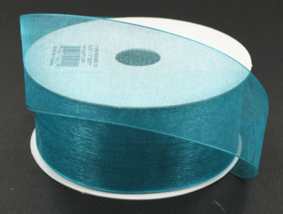 1.5&quot;x25yd Organza Teal