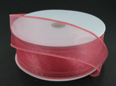 1.5&quot;x25yd Wired Sheer Mauve