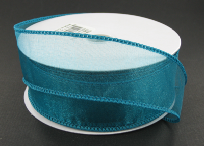 1.5&quot;x25yd Wired Sheer Teal