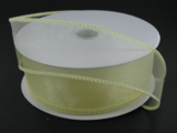 1.5&quot;x25yd Wired Sheer Ivory