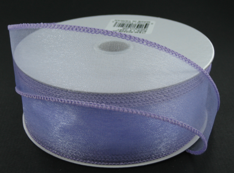 1.5&quot;x25yd Wired Sheer Lavender