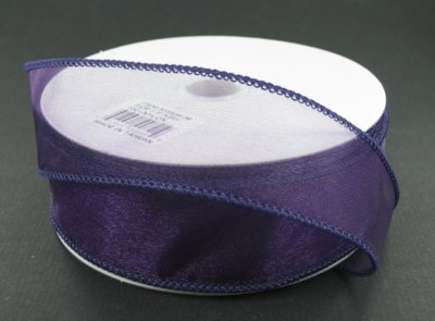 1.5&quot;x25yd Wired Sheer Eggplant