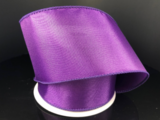 2.5&quot;x10yd Wired Satin Eggplant