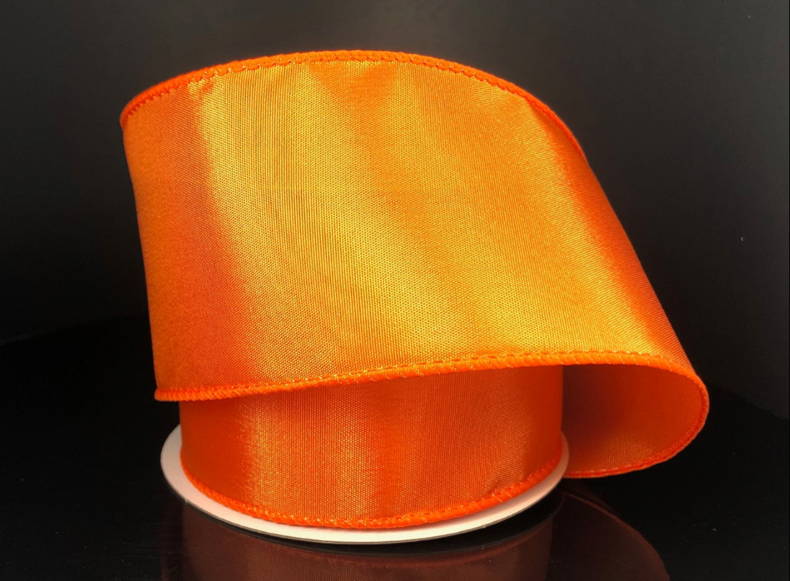 2.5&quot;x10yd Wired Satin Orange